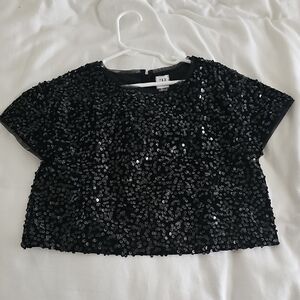 GAP Black Sequin Kids Blouse